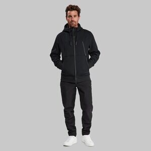 Vollebak 100 Year Hoodie Mens Large‎ Black Fleece Lined Full Zip Gorpcore